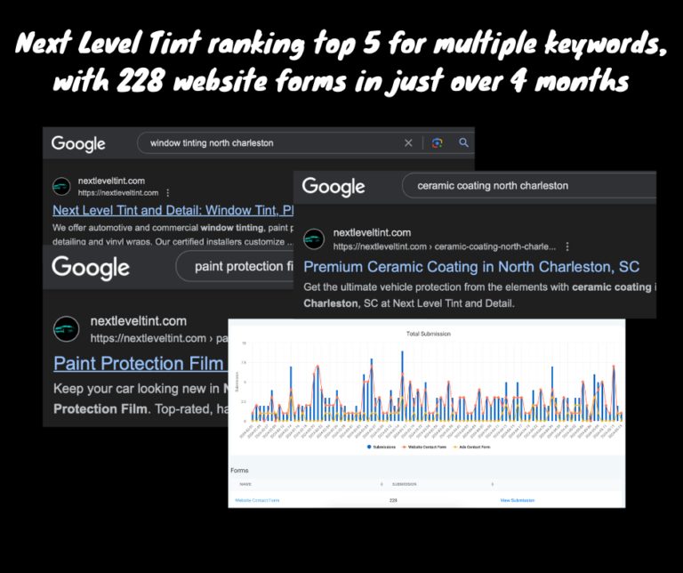 Tint, PPF, Detailing Shop SEO Case Study